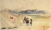 Eugene Delacroix Encampment in Morocco between Tangiers and Meknes oil painting reproduction
